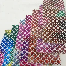 Lychee Life A4 белая ракушка рыбья чешуя кожаная ткань цветная PU ткань современная домашняя одежда текстильные принадлежности для шитья товары