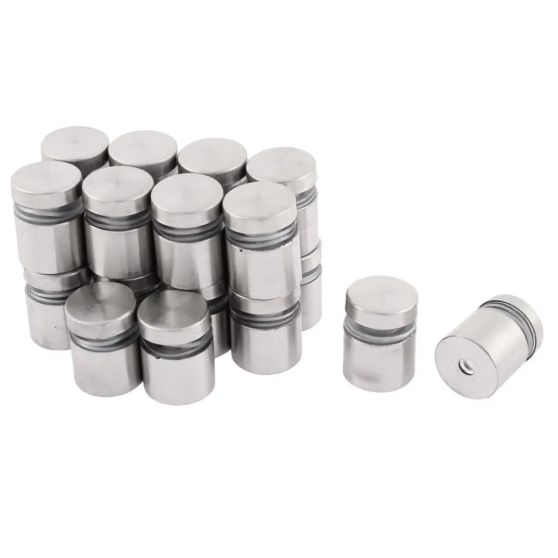 30 Pieces 12 X 22Mm Stainless Steel Spacer Glass Holder Sign Mounting