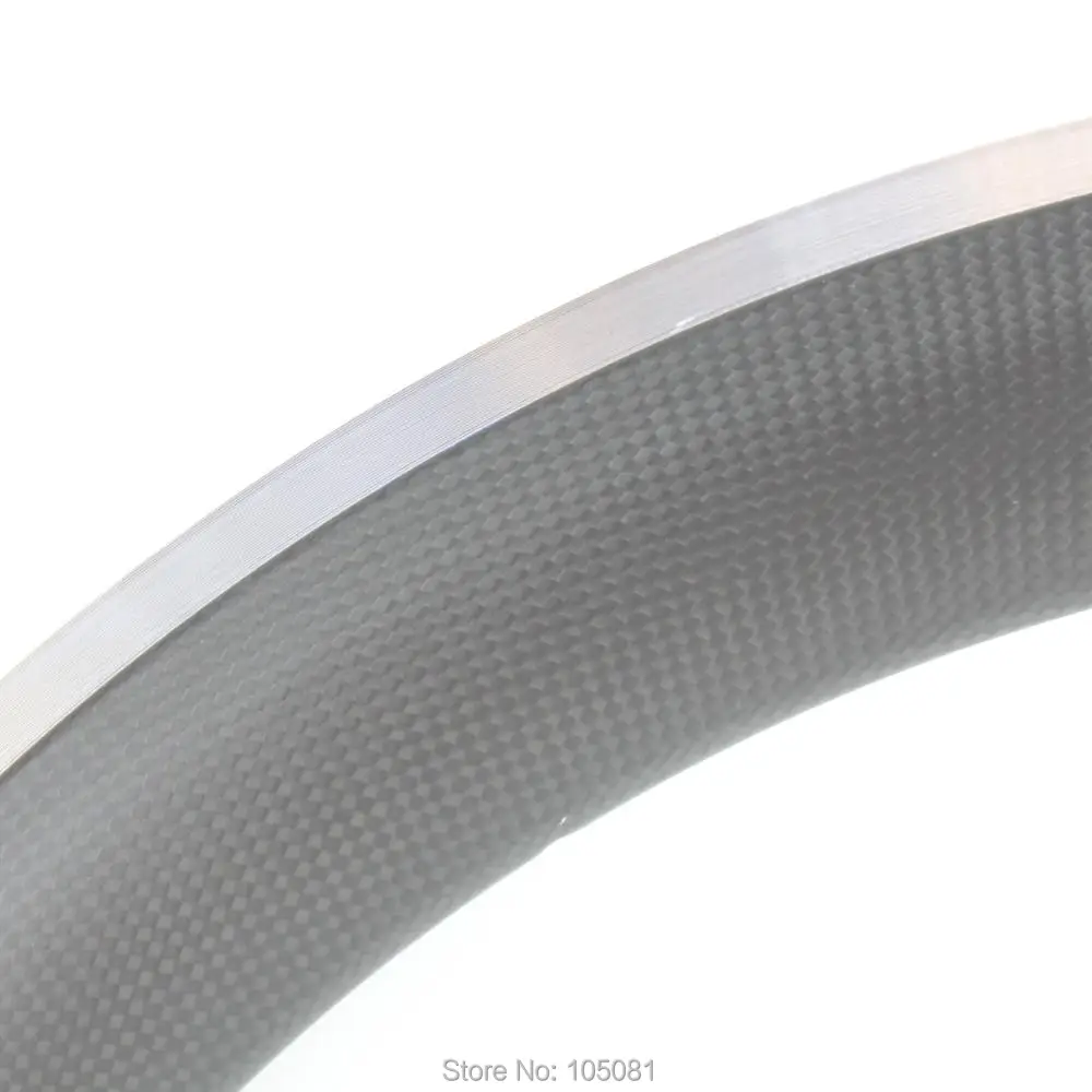 US $114.99 1Pcs New 700C 60mm clincher rim Road bicycle matte 3K carbon fibre bike wheels rims with aluminum alloy brake surface Free ship