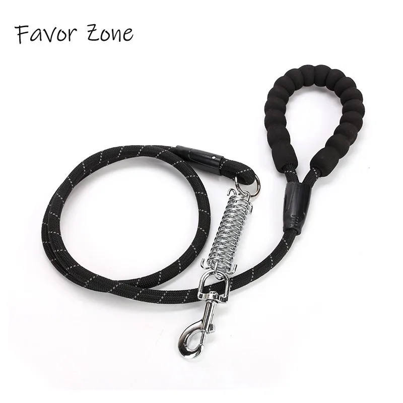 

Nylon Reflective Dog Leash Spring Shock Absorption Running Dog Lead Leash Extending Traction Rope Small Medium Large Pet Product