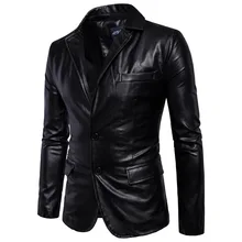 [European Code] 2019 Spring New Men's Leather Jacket British Wind Men's Trend Individual Car Leather Jacket