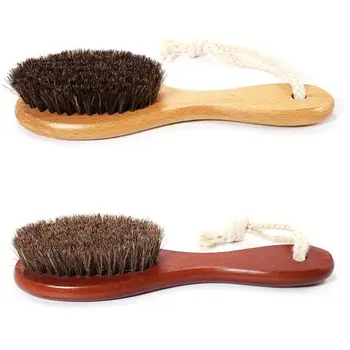 

1pc professional oil head brush Beech Pure Horse Hair Men Body Facial Beard Oil Head Shoes Multifunctional Shaving Brush