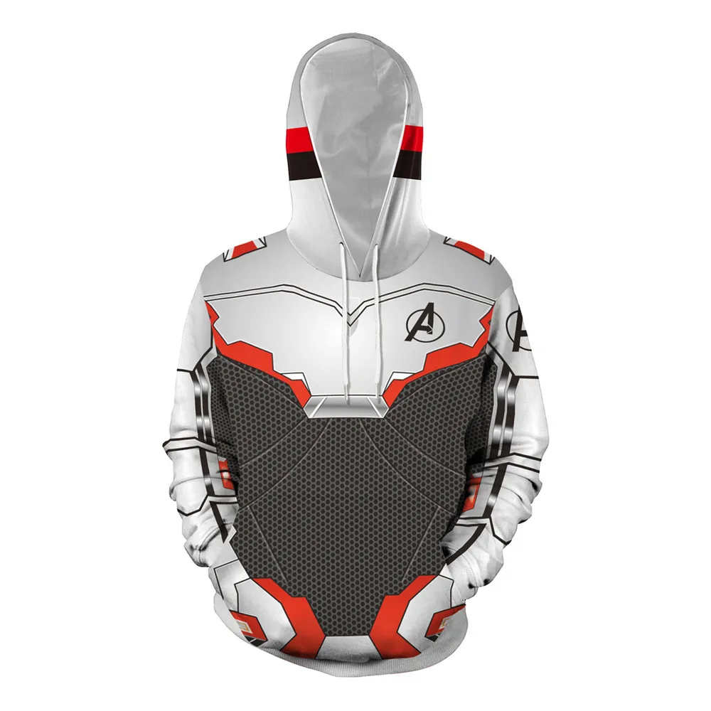 2019 Avengers Endgame Quantum Realm 3D Hoodie Men Unisex Cosplay Costume Superhero Iron Man Hoodies