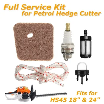 

5pcs/set NEW Air Filter Spark Plug Full Service Kit For HS45 Petrol Hedge Cutter Trimmer