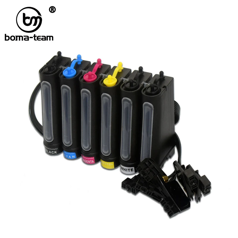 Sistema Preto de Ciss com o Amortecedor uv L1800 da Tinta para Epson R1400 L800 R330 R270 T50 1390 1400 1450 1500w R1390 Conduziu a Impressora do Leito o