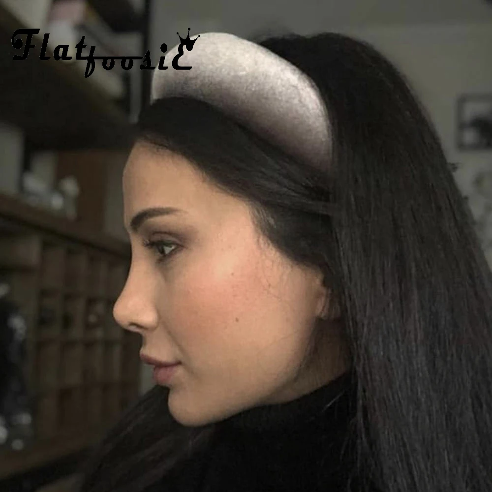 

Flatfoosie 2019 New Thick Velvet Women Headbands Hair For Woman Accessories Head Band Fashion Headwear Party Wedding Hairbands