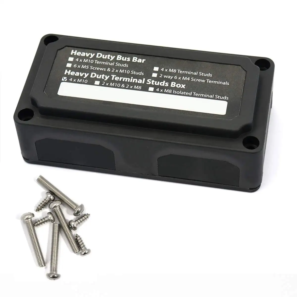 

DC48V 200A Heavy Bus Bar Power Negative Distribution Box Terminal Block With Screw Car Boat Caravan Blade Fuse Box Block