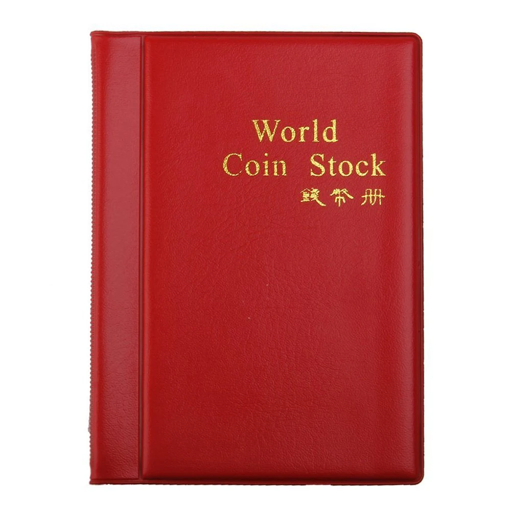 

New 10 pages 120 small grid Coin Collect booklet - Red
