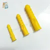 10-50pcs  M6 M8 M10 Yellow Ribbed Plastic Anchor Wall Plastic Expansion Pipe Tube Wall Plugs Drywal ► Photo 3/3