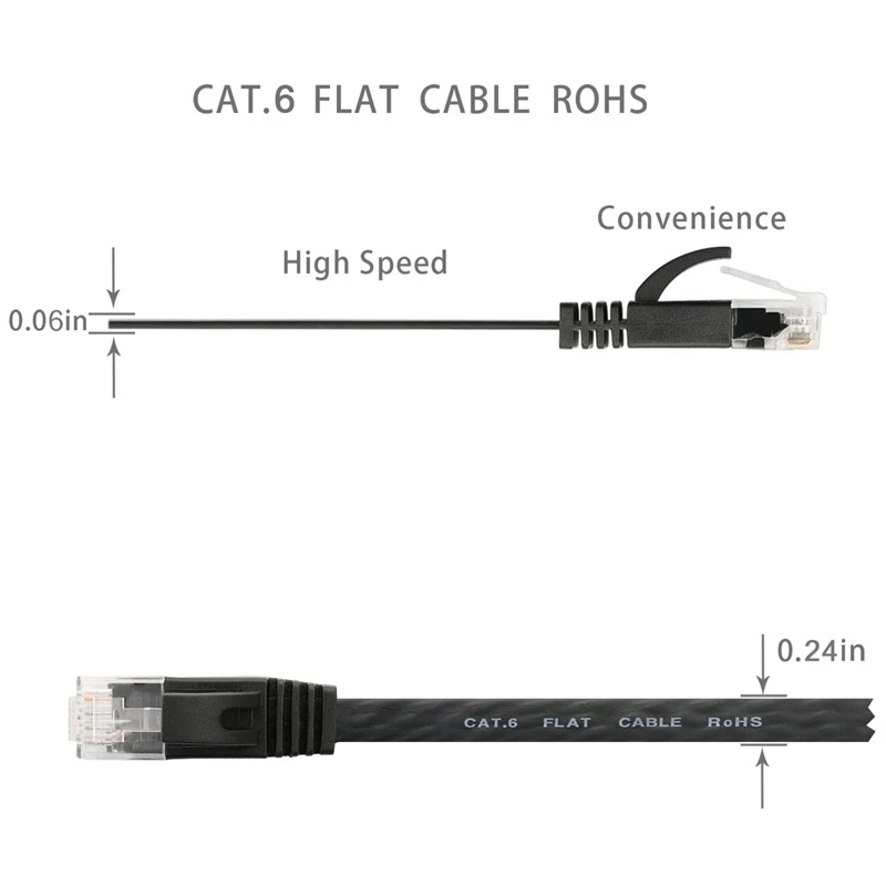 6 шт 1 ФТ плоский Интернет сетевой кабель однотонные Cat6 высокое Скорость патч сетевой кабель с планка Rj45 разъемы