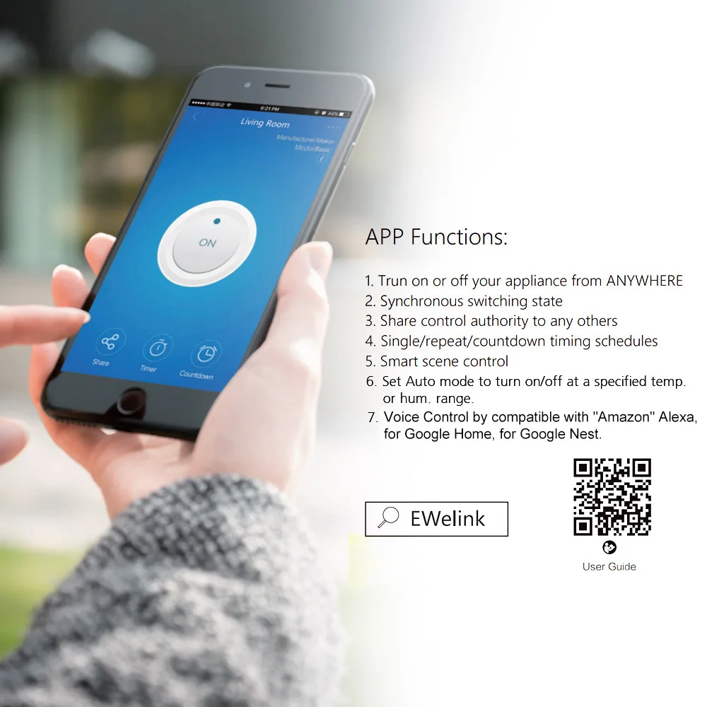 Умный Wi Fi переключатель eWeLink TH 16 с датчиком температуры DS18B20|Наборы для управления