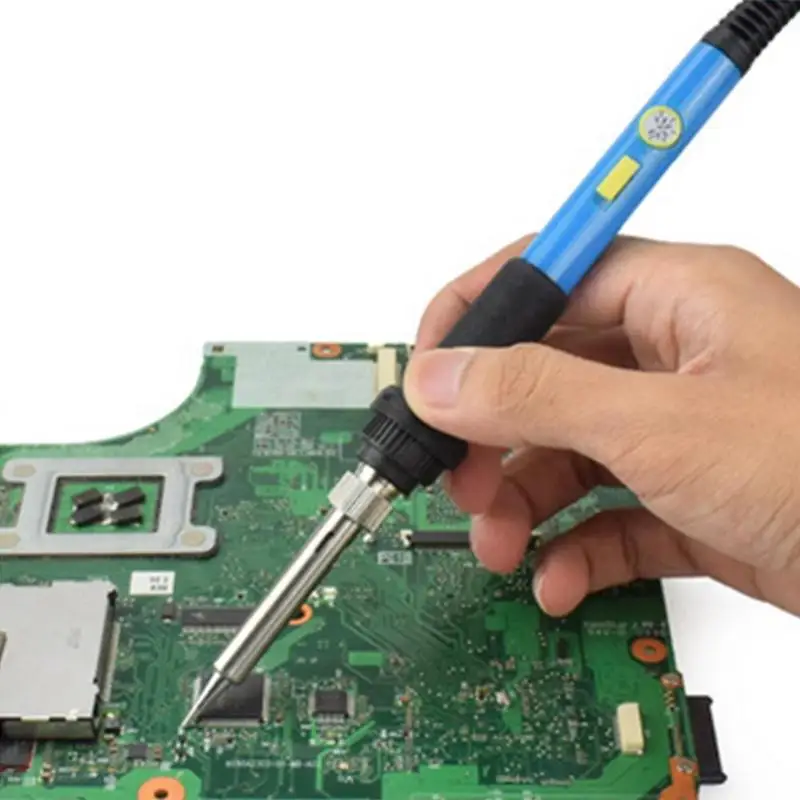 

18pcs/set 220V 60W Adjustable Temperature Electric Soldering Iron Portable Welding Repair Tool Tweezers Solder Wire