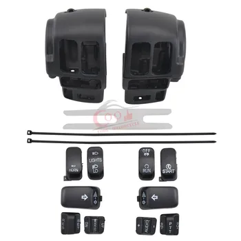 

Motorcycle Accessories Parts 10pcs Black Switch Caps+ Black Housings Cover Fits For Harley Touring