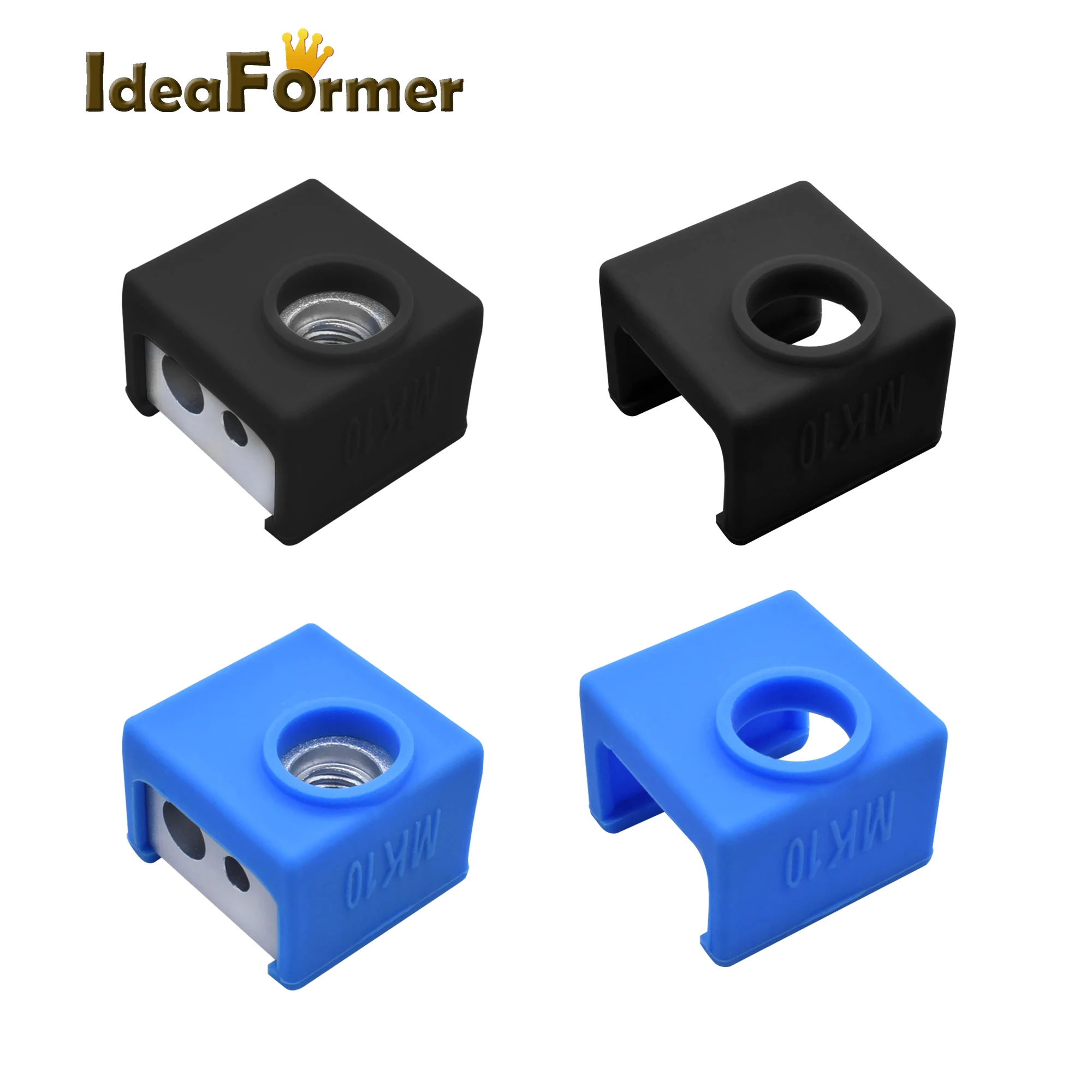 

MK10 MK2 Heating block + MK10 MK2 Silicone Cover kit Latest product For 3D Printer MK10 MK2 Extruder Printing head Hot End.