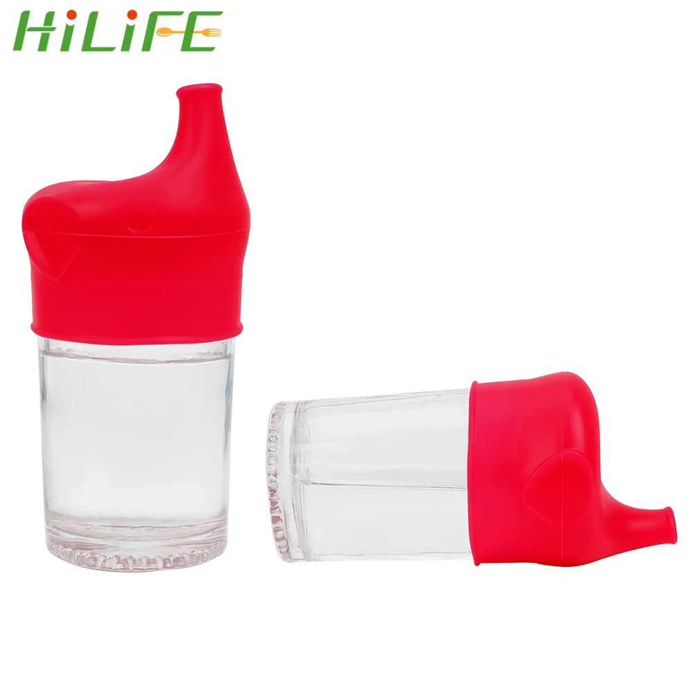 

HILIFE Mouth Cup Drink Bottle Elephant Shape Bottle Cover Spill-proof Caps Soft Silicone Suction Nozzle Soft Water Bottle