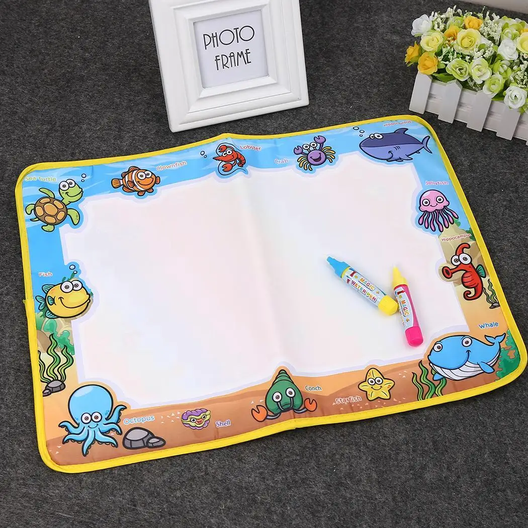 

Children Educational Drawing Toys Water Drawing Board Doodle Mat Pens OPP Bag Above 6 Months Painting Multicolor