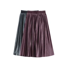 Акция Топ Lanon None Saia пачка Лолита однотонная плиссированная юбка до щиколотки с завышенной талией Повседневная осенняя