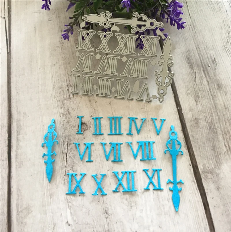 Roman Numerals Metal Cutting Dies Stencils for DIY Scrapbooking Paper