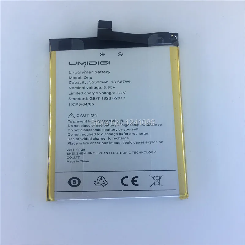 Мобильный телефон Аккумулятор для UMIDIGI one аккумулятор 3550 мАч 5 9 дюйма MTK6763