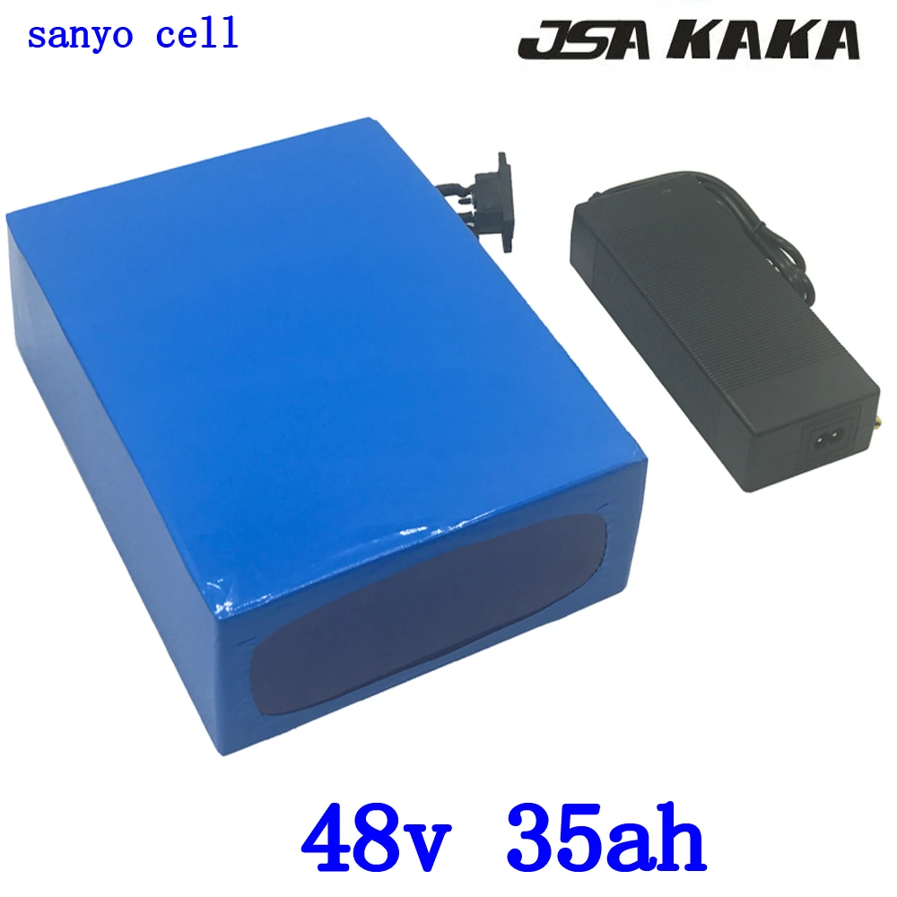 48v 35ah 2000W electric bicycle battery 48V 35AH lithium ion battery use sanyo cell with 50A BMS+54.6V charger Free customs duty TPY 