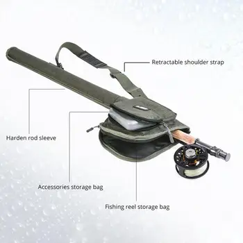 

Fishing Bag Canvas Fly Fishing Bag Accessory Load Fishing Rod Bait Fish Wheel Line Set Accessory Outdoor