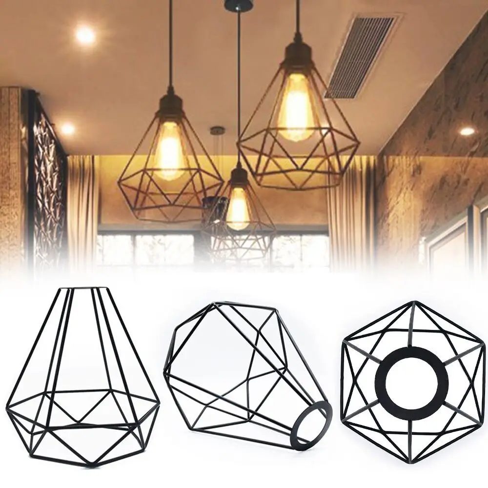 Винтажный промышленный стиль металлическая проволочная клетка рамка подвесной потолочный светильник абажуры лампы