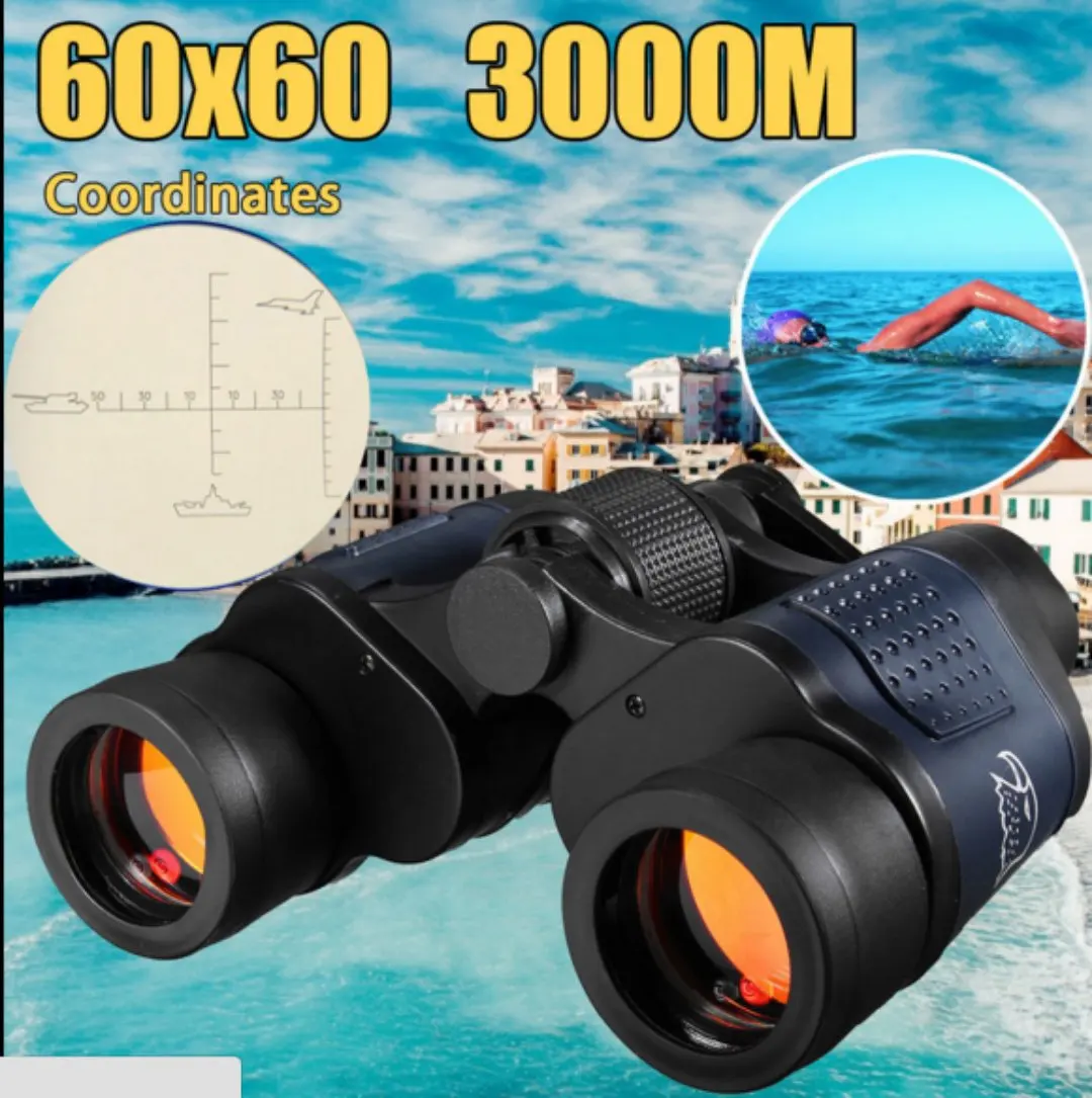 جديد 60X60 تلسكوب بصري مناظير للرؤية الليلية عالية الوضوح 3000 M للماء عالية الطاقة الوضوح في الهواء الطلق الصيد SA-9