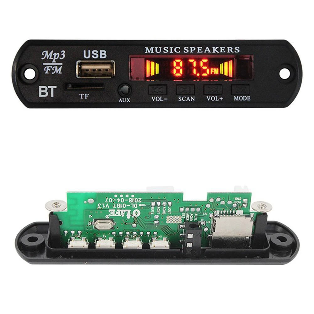 Беспроводной MP3 WMA декодер плата аудио модуль Поддержка USB Bluetooth AUX FM радио для