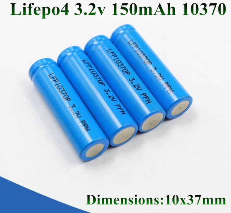 

20pcs 10370 3.2v Lifepo4 10370 150mAh Brand 3.2V 130mah for IQOS Electronic Cigarette Aircraft Toy Small Electric Shock Absorber