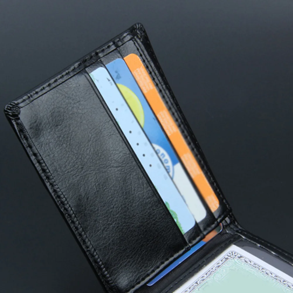 New Genuine Leather Men Wallets Mini Zipper Coin Purse Leather Credit ID Card Holder Money Bag Male Thin Small Black Wallet