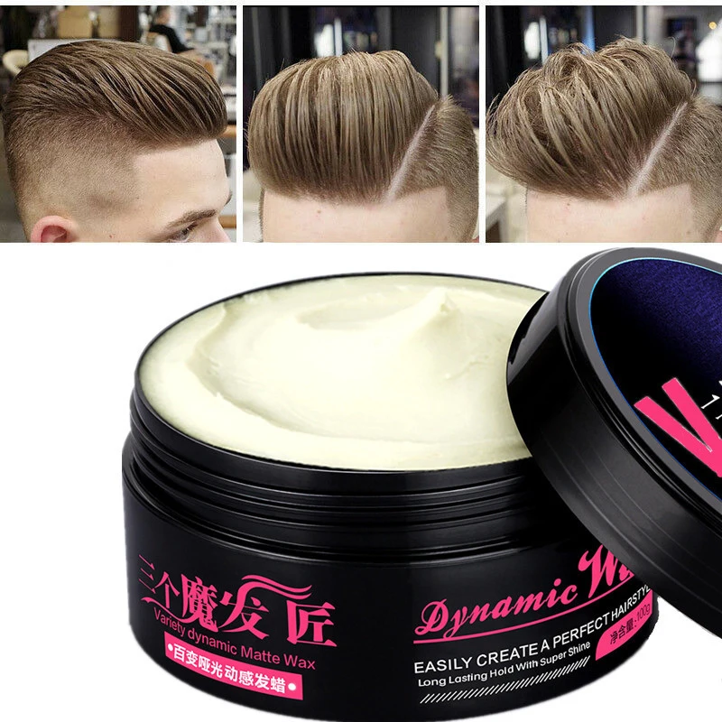 

2019 Fashion Matte Finished Hair Wax Dye Gel Clay Man Daily Use Mens High Strong Hold Styling Tools for Volume and Straight Hair