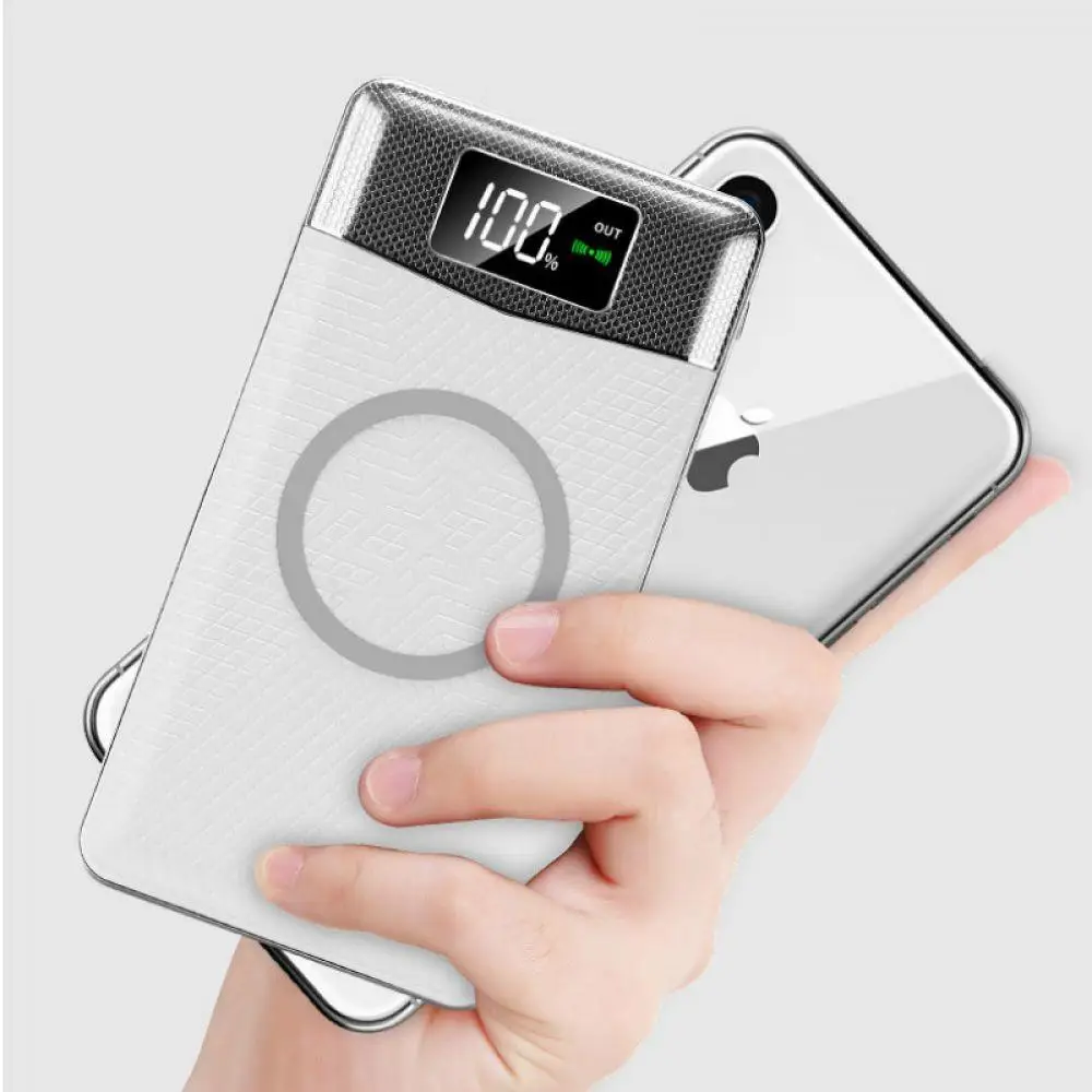 30000mAh Wireless Power Bank Dual USB Charger Powerbank Bateria External Portable Poverbank with LED Light For Xiaomi iPhone X 30000mAh Wireless Power Bank Dual USB Charger Powerbank Bateria External Portable Poverbank with LED Light For Xiaomi iPhone X