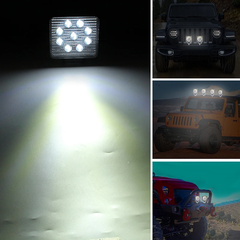 1 х 10,5*12,5*2,5 см Автомобильный светодиодный рабочий свет 4& wot ультра-тонкий DC 9-30 V 90 W 6000 K светодиодный для автомобиля внедорожный прожектор рабочий свет лампы бар