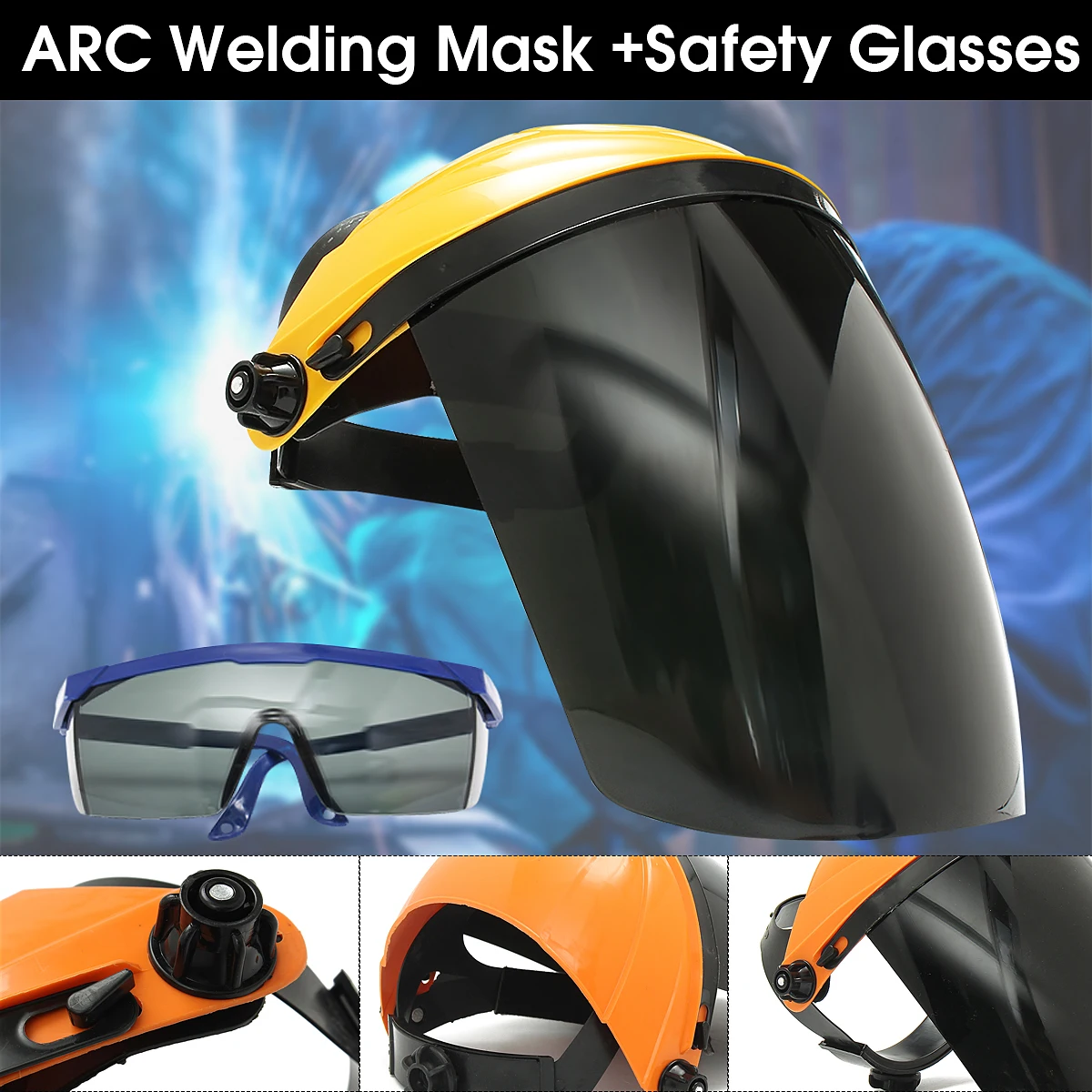 

with Safety Goggles Eye Protection Brand New ARC Welding Helmet Mask for Welder Working Grinding Hot Sale