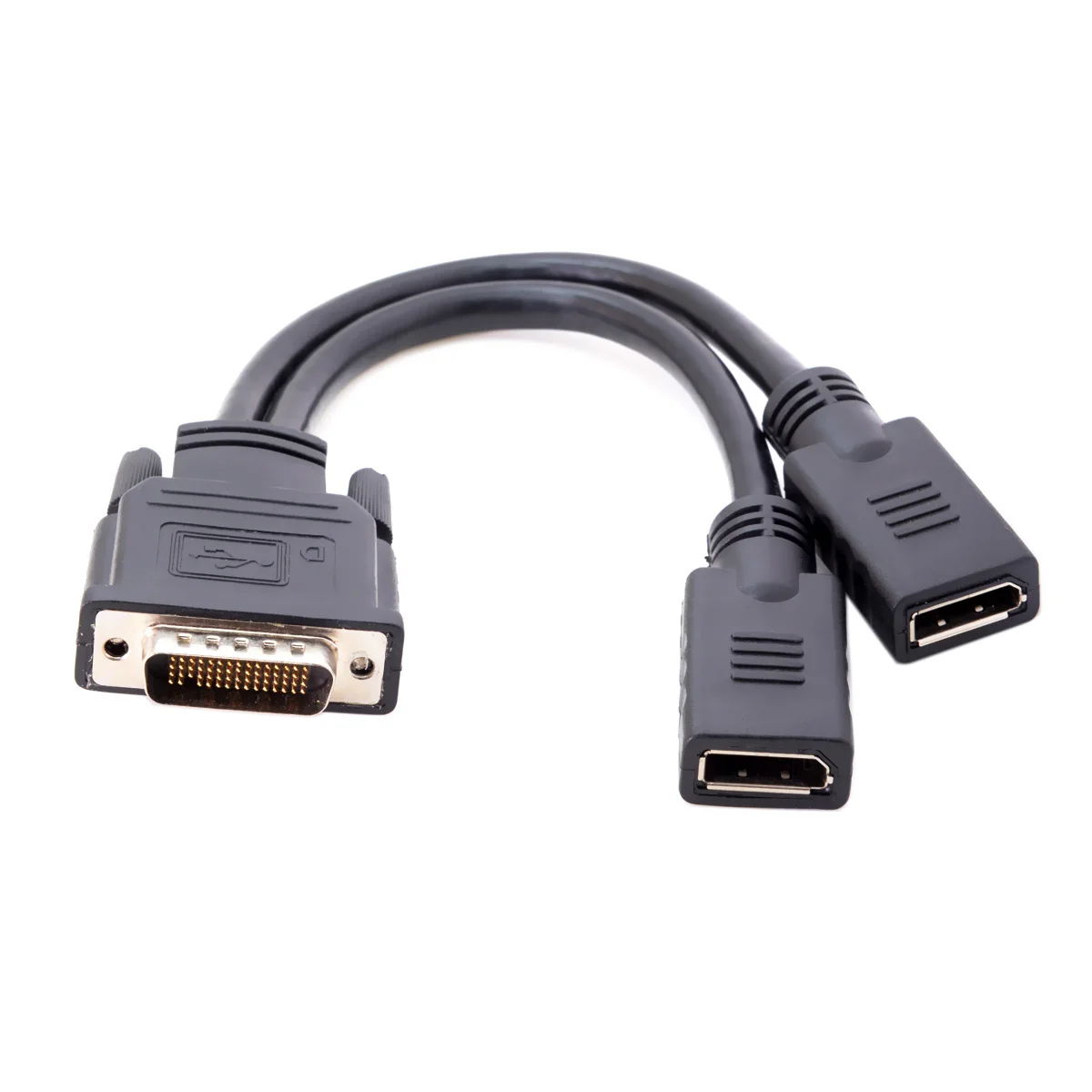 

Chenyang Dual DP Displayport Female to DMS-59Pin Male Splitter Extension Cable for PC Graphics Card Black