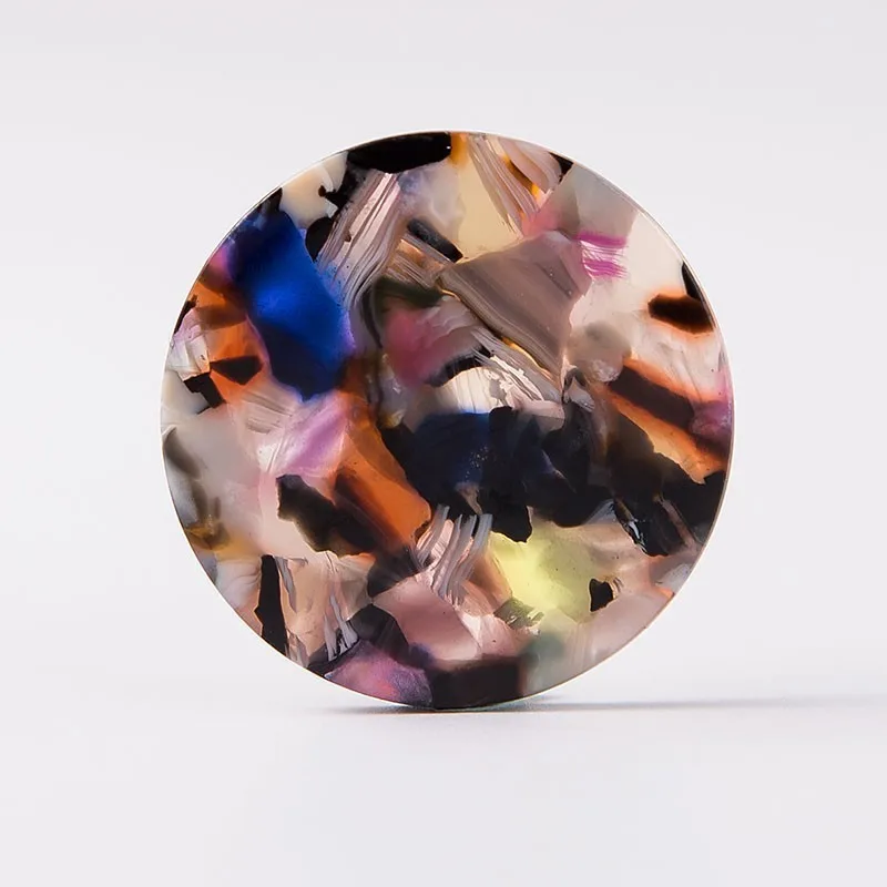 

Taidian Acrylic Cabochon For Earring Jewelry making Round Acetate Plate Slabs Cabs With A Holes 23 /25 /27mm 10pcs/lot