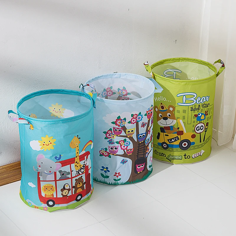 

35*45cm Waterproof Foldable Storage Basket For Toy Dirty Laundry Basket Bag Clothes Toys Storage Box Sundries Fabric Folding