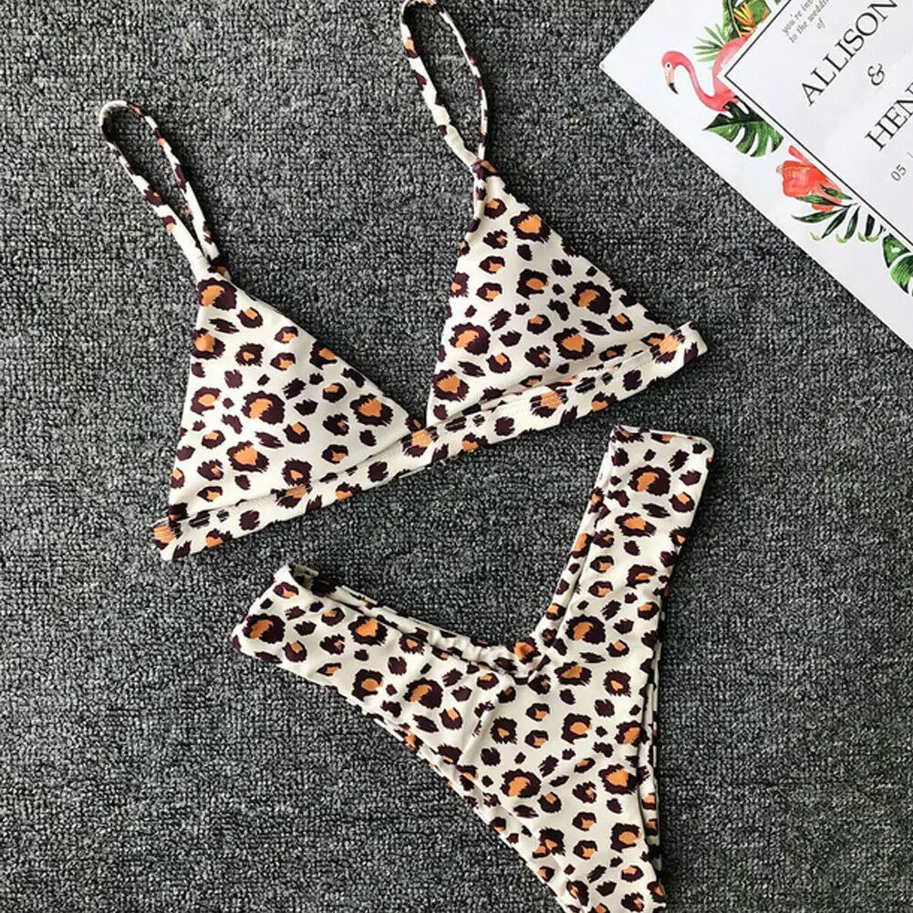 

Womens 2Pcs Bikini Swimsuit Swimwear Bandeau Bandage Set Padded Beachwear