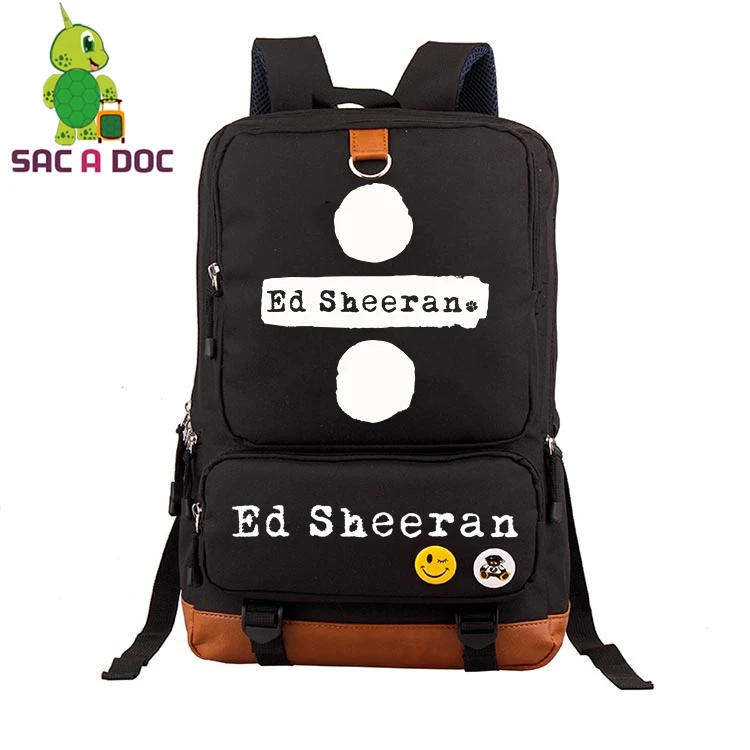 

ED SHEERAN Printing Canvas Backpack School Bag for Womens Mens Laptop Backpack Teens Students Hip Hop School Bags Daily Backapck