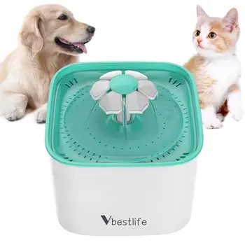 

High Quality Automatic Pet Feeder Blue Flower Cat Dog Electric Fountain For Cats Pet Bowl Drinking Water Dispenser Filter