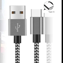 Нейлоновый usb type-C кабель 1 м 2 м для быстрой зарядки данных USB C кабель для samsung S9 S10 Xiaomi mi9 mi8 huawei Зарядное устройство usb type-c шнур