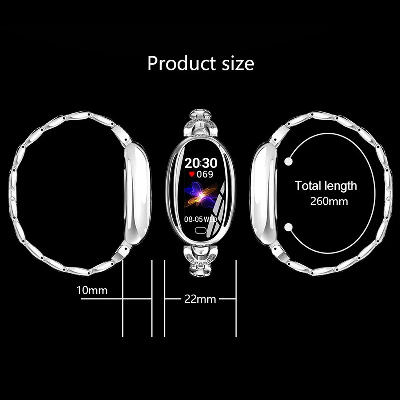 E68 Smart Bracelet Blood Pressure Sleep Monitor Watch Phone Smart Band Fitness Tracker Female Health Wristband Smartwatch Women