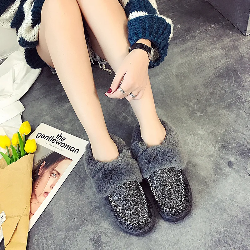 

2018 Winter New Waterproof Snow Boots Women Plus Velvet Ankle Boots Female Winter Cotton Shoes Warm Boots Fashion Women Boots