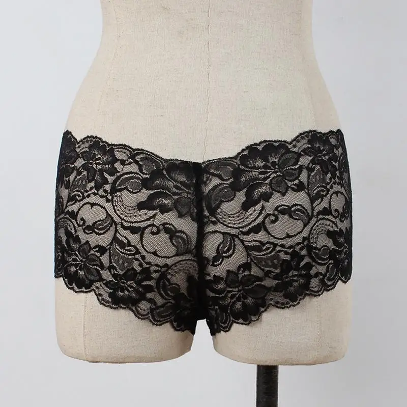MISS M Women's Sexy Lace Bodycon Underwear Sexy G String Women Lace Transprent Low Waist Thongs Underwear Briefs White Black