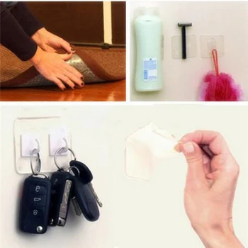 

New 10Pcs/Set Silicone Gel Pad Multifunction Anti Slip Carpet Reusable Bath Mat Easy Sticky Sticker Doormat Bathroom Accessories