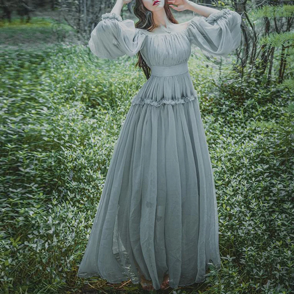 

1xretro Sweet Lolita Girls Womens Vintage Mori Elegant Fairy Princess Dress Gown