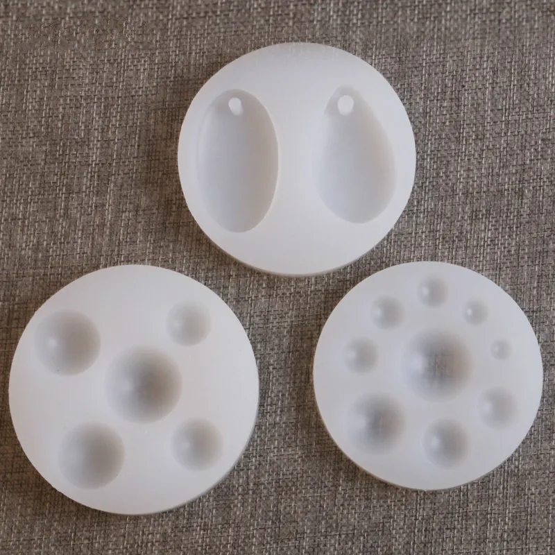3PCS Round Waterdrop Mold Silicone Epoxy Mould Cake Decorating Tool Jewelry Decoration Home Bakery Baking Tools Gadgets