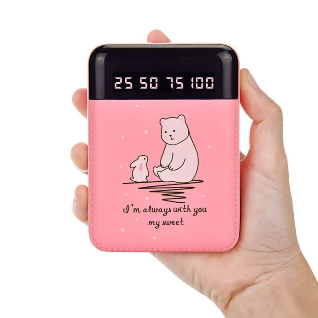20000 mAh быстрой зарядки Мощность банк mi ni Симпатичные ультра тонкий Портативный