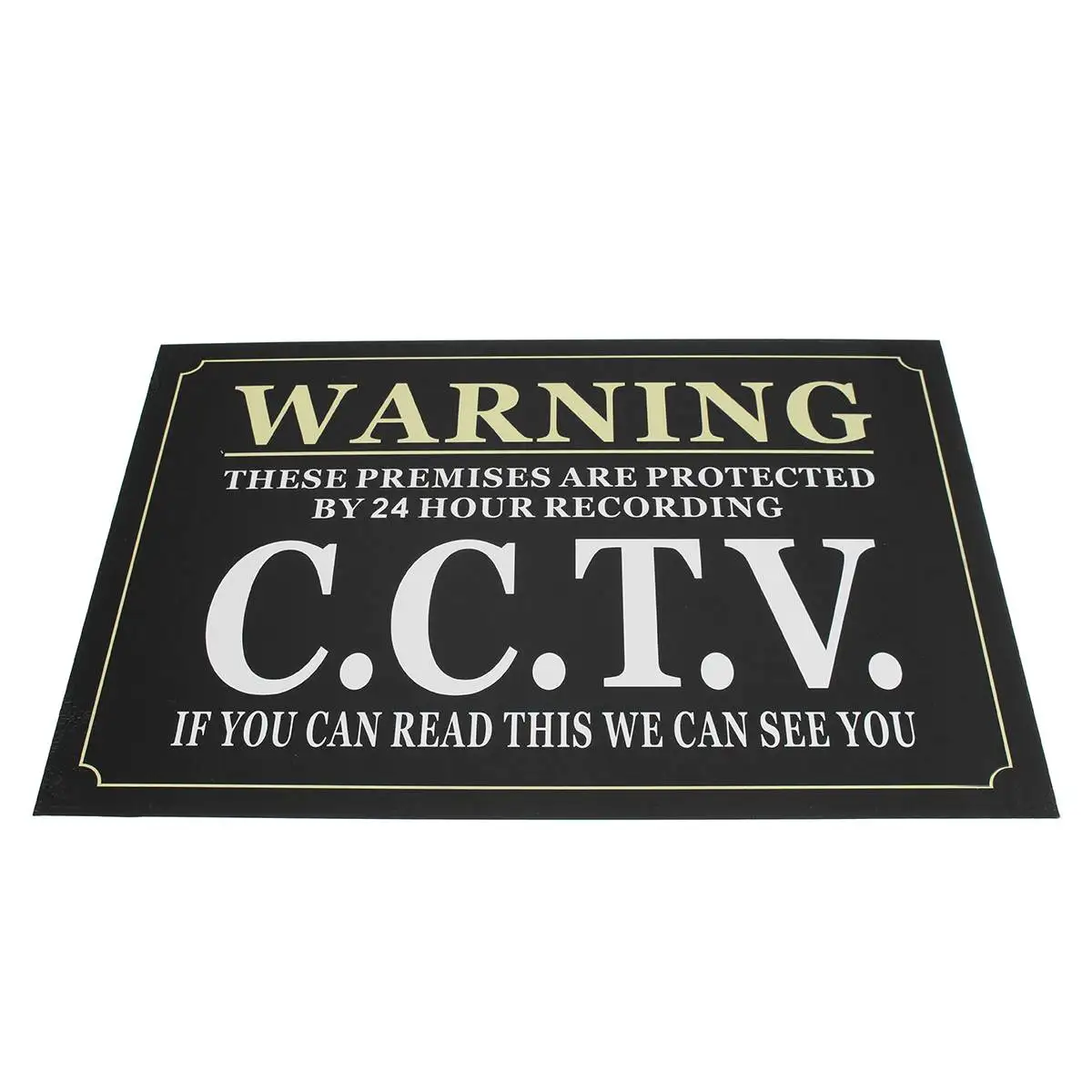 Warning Premises Protected CCTV 24 Hour Video Recording A5 Sticker Yellow//Black