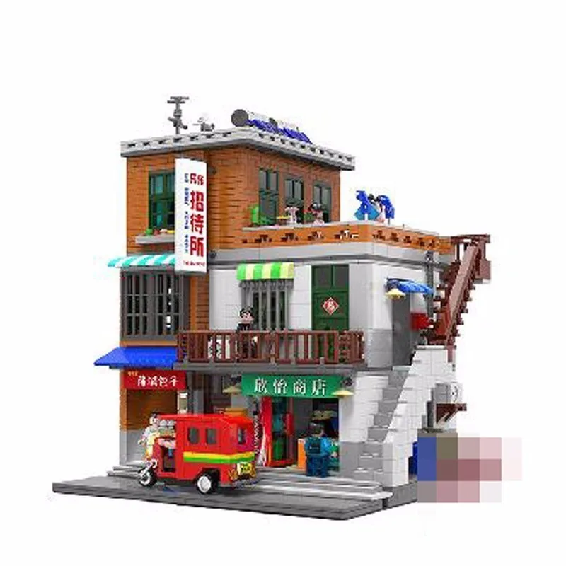 

New Plastic Blocks Star Fort Xb01013 City Streetscape Series City In Village Children Assembling Alpinia Product 2706pcs